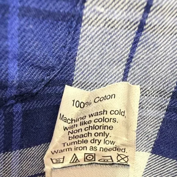 Madewell Blue and White Plaid Casual Shirt - Picture 4 of 4